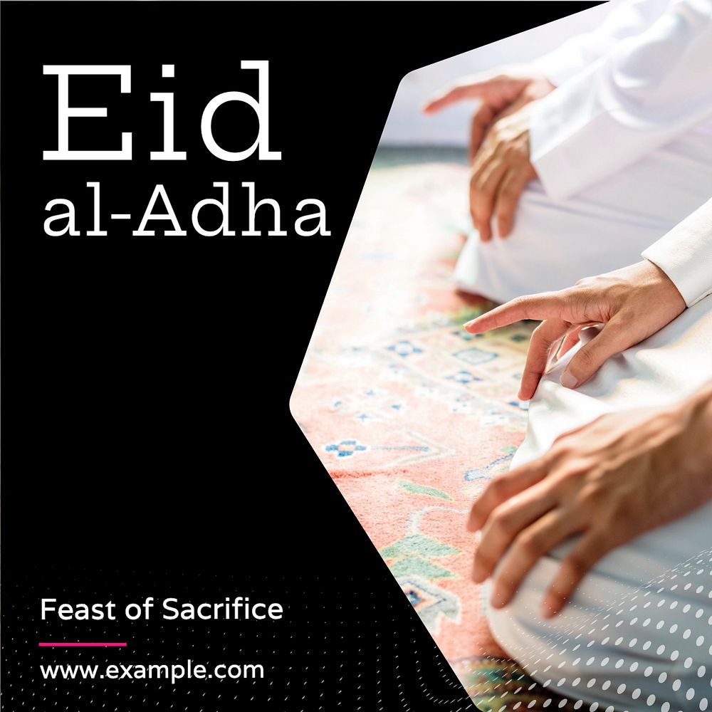 Eid al-Adha Instagram post template, editable text