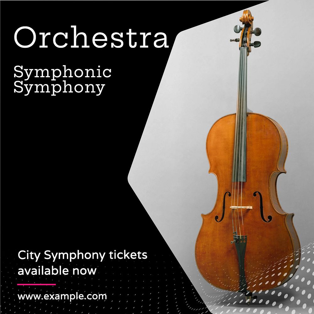 Orchestra Instagram post template, editable text