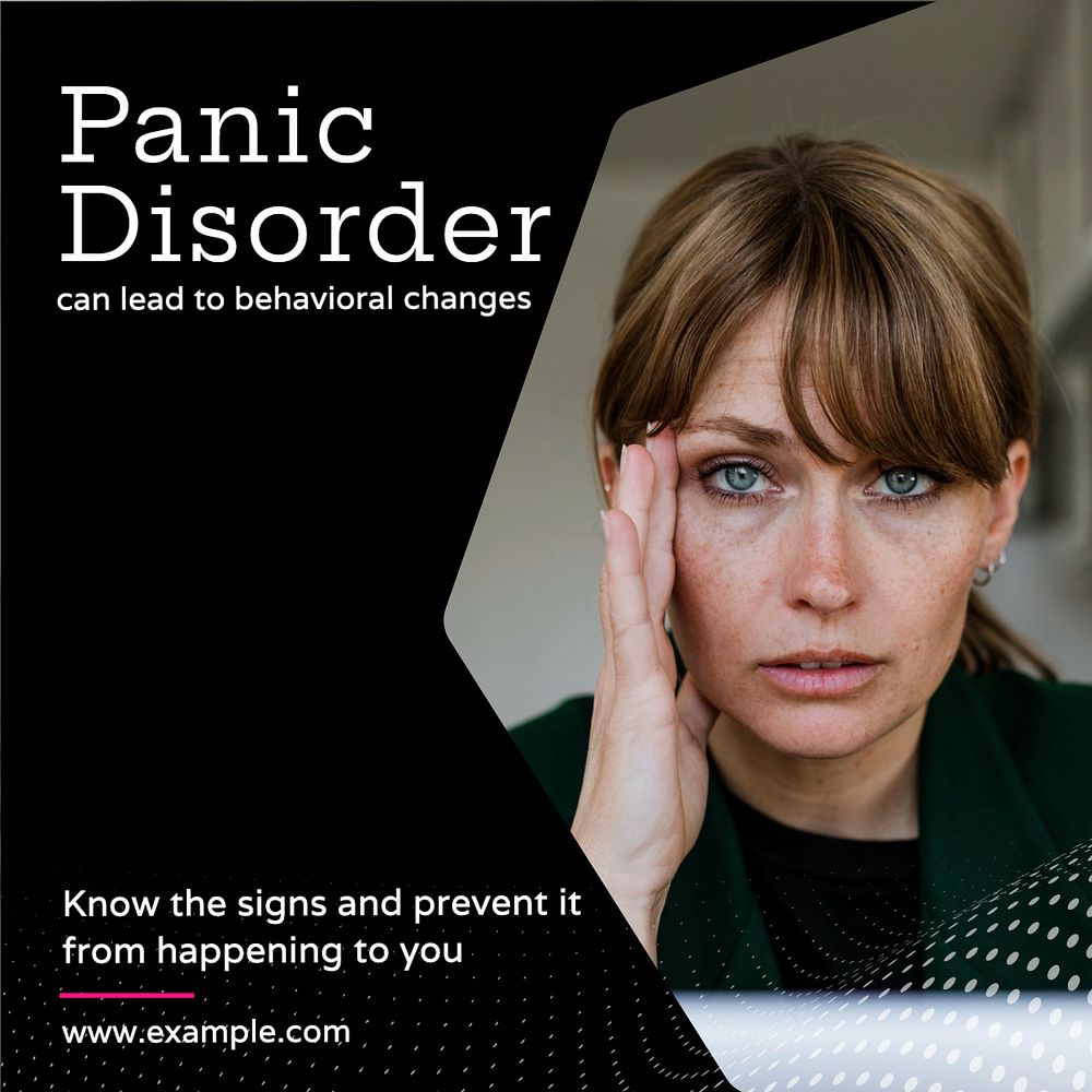 Panic disorder Instagram post template, editable text