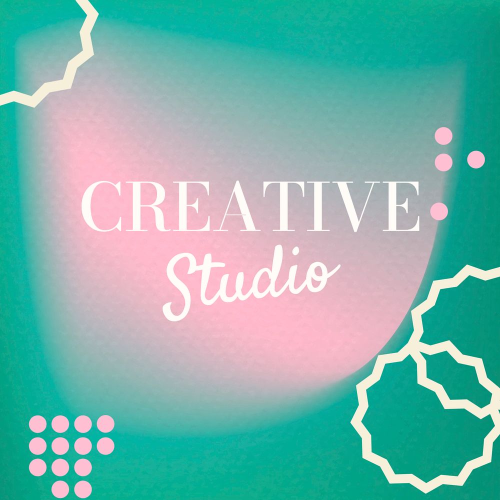 Creative studio Instagram post template, editable text