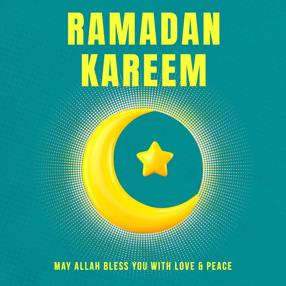 Ramadan Kareem Instagram post template, editable text