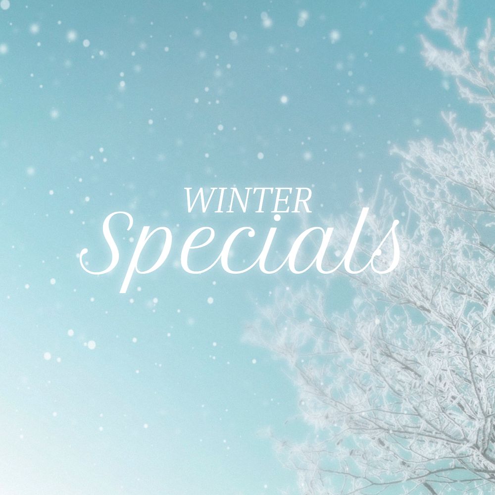 Winter specials  Instagram post template, editable text