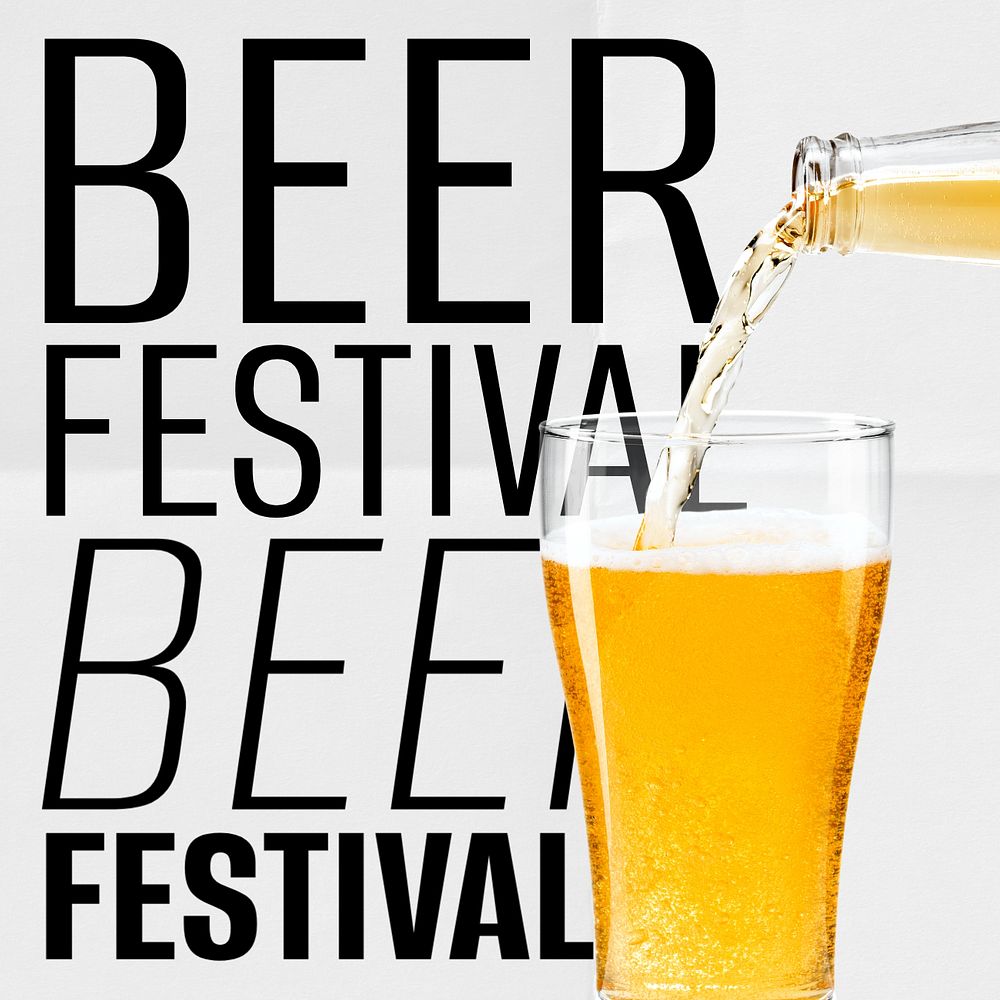 Beer Festival Instagram post template, editable text