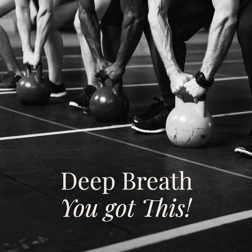 Deep breath Instagram post template, editable text