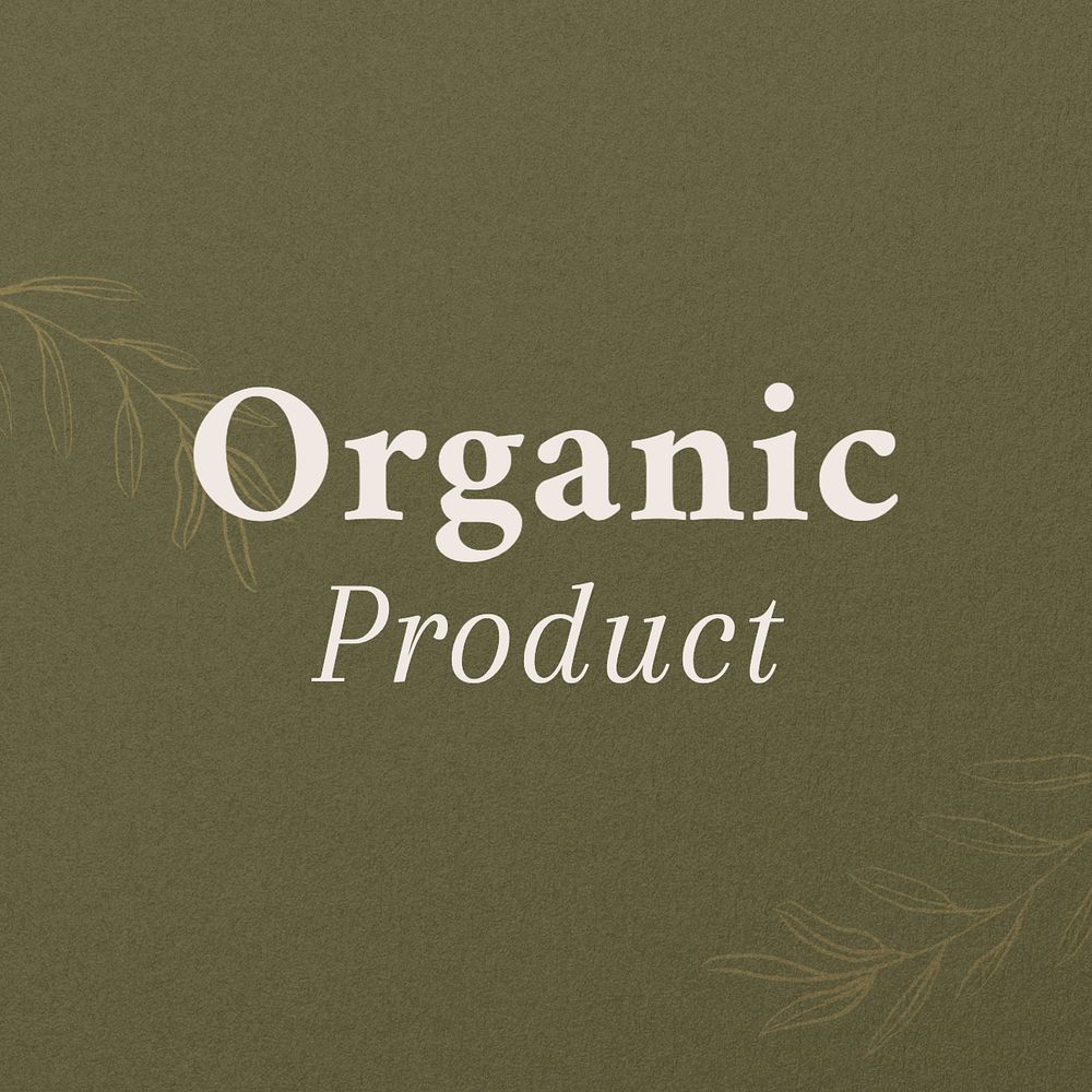 Organic product Instagram post template, editable text