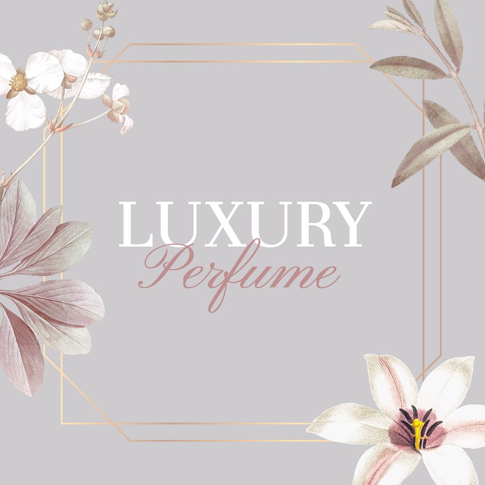 Luxury perfume Instagram post template, editable text