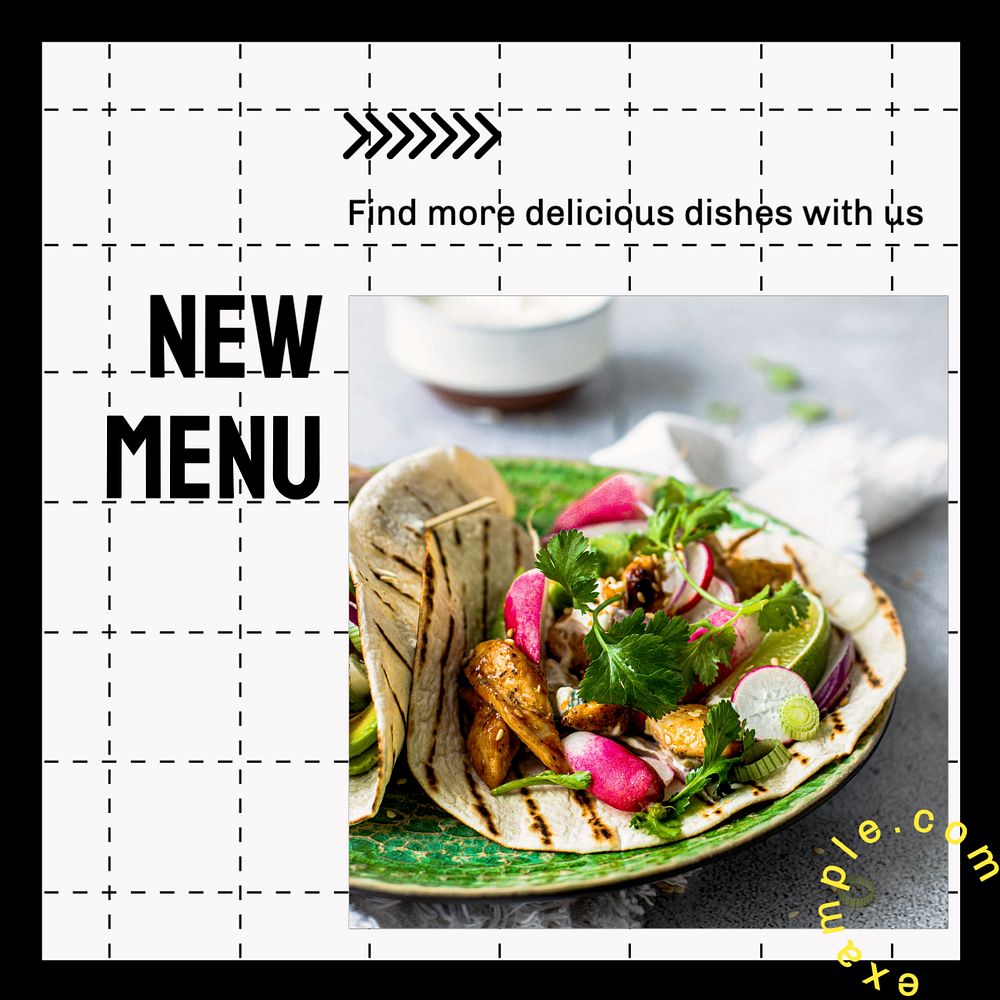 New Catering Menu Instagram post template, editable text