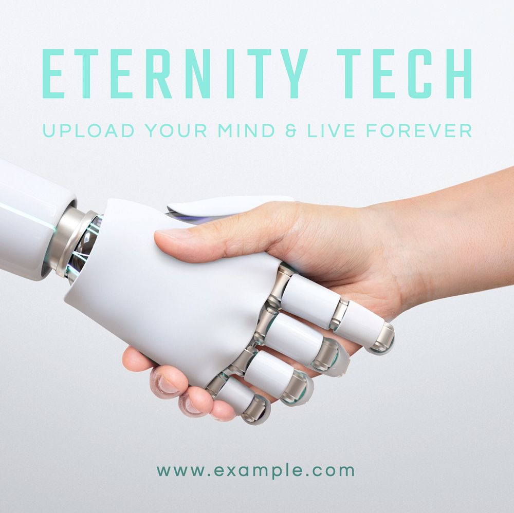 Eternity tech Instagram post template, editable text