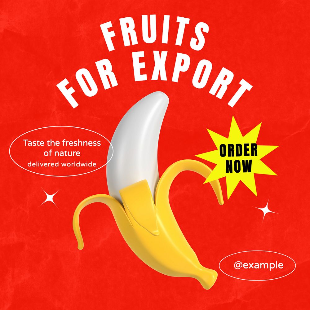 Fruit export Instagram post template, editable text