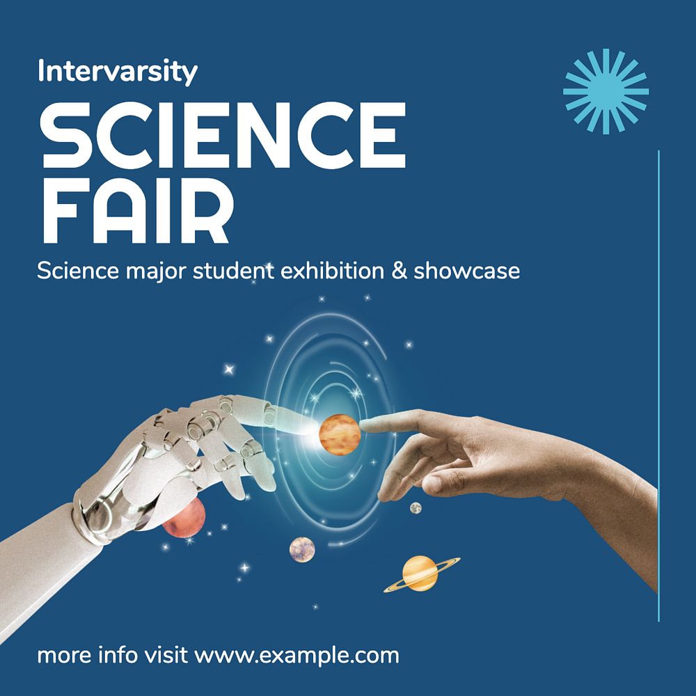 Science fair Instagram post template, editable text