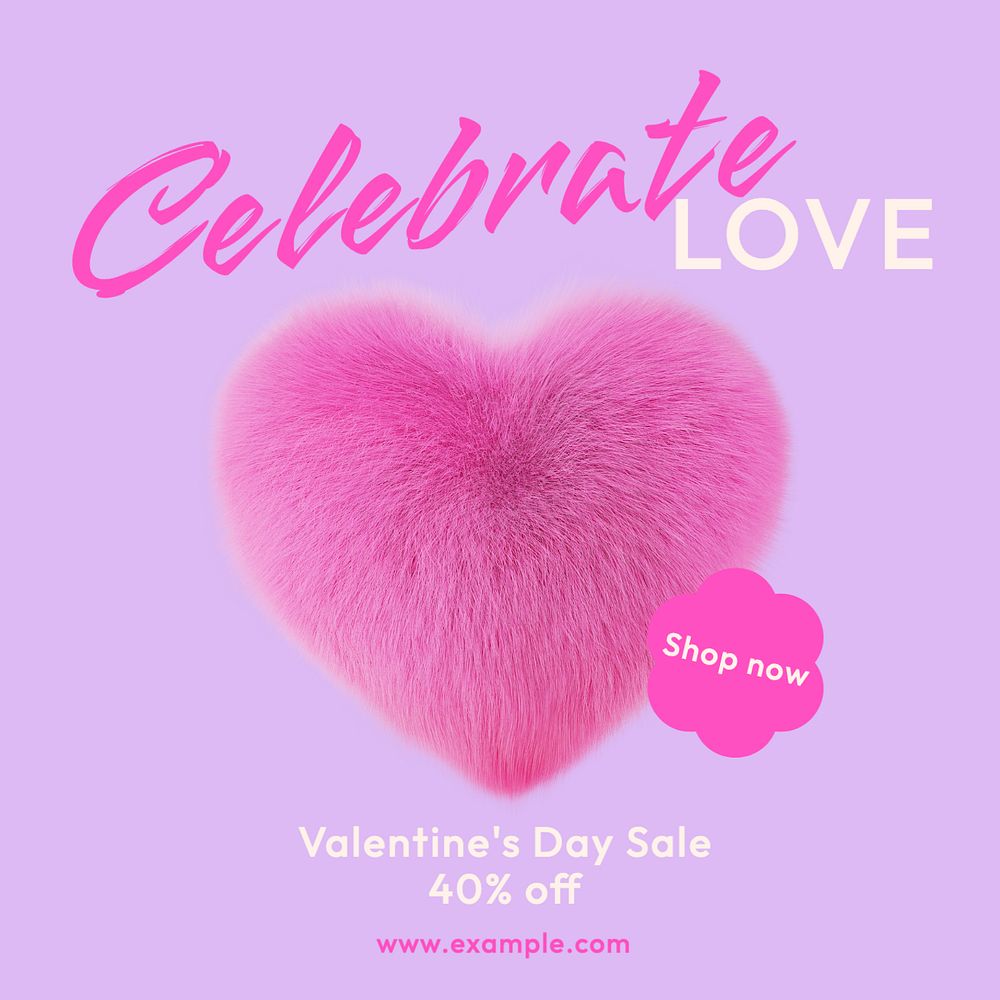 Celebrate love sale Instagram post template, editable text