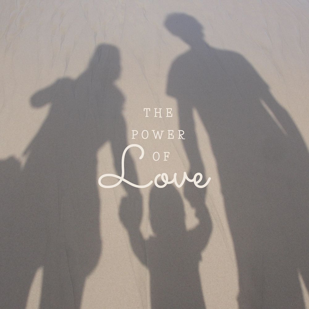 Power of love Instagram post template, editable text