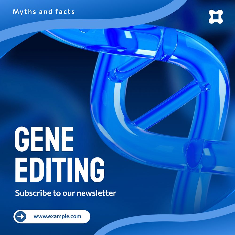 Gene editing Instagram post template, editable text