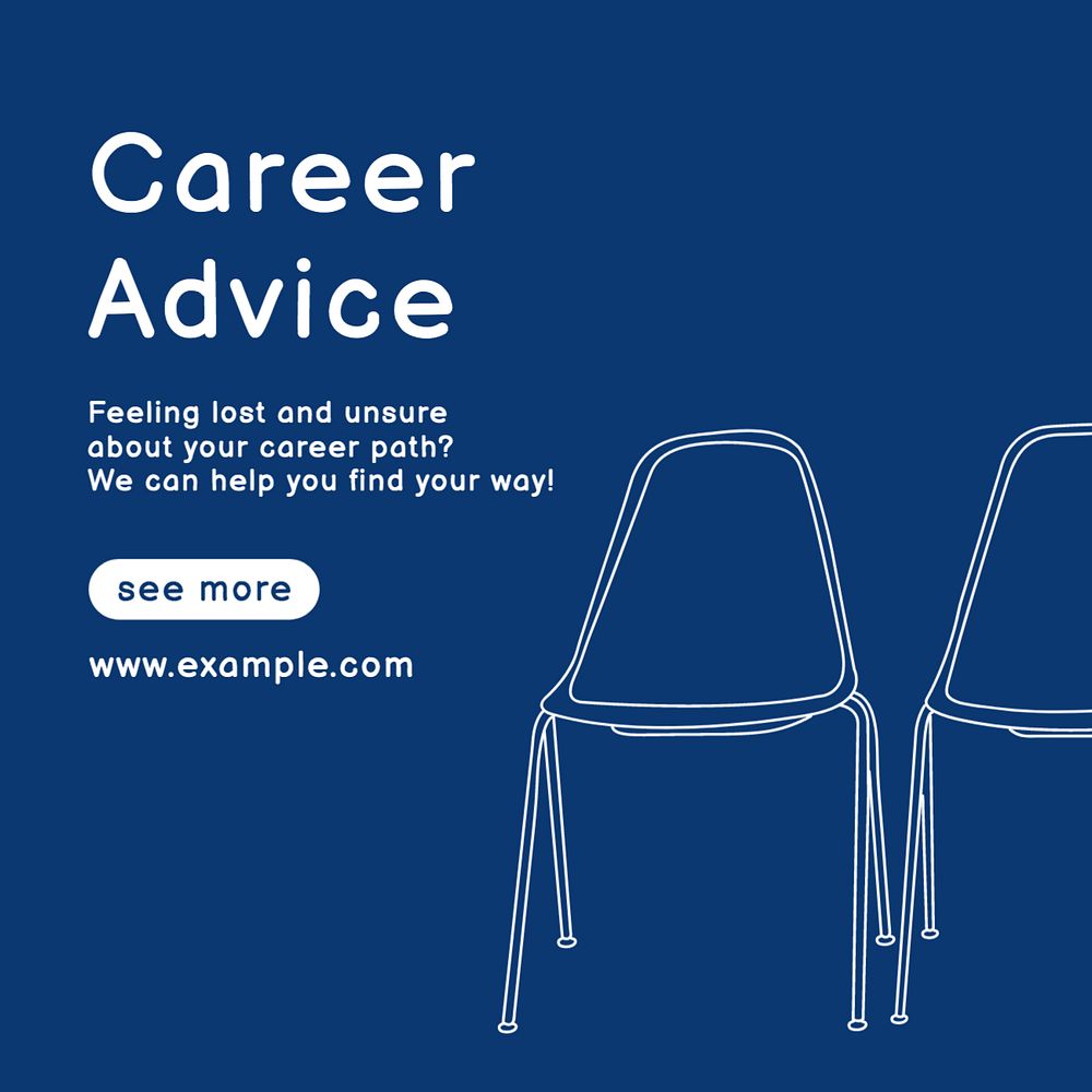 Careers advice Instagram post template, editable text