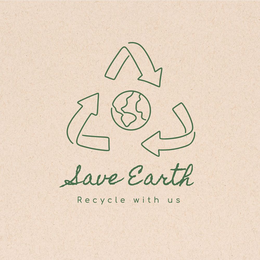 Eco-friendly store editable logo, minimal line art design