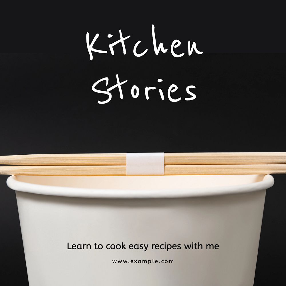 Kitchen stories  Instagram post template, editable text