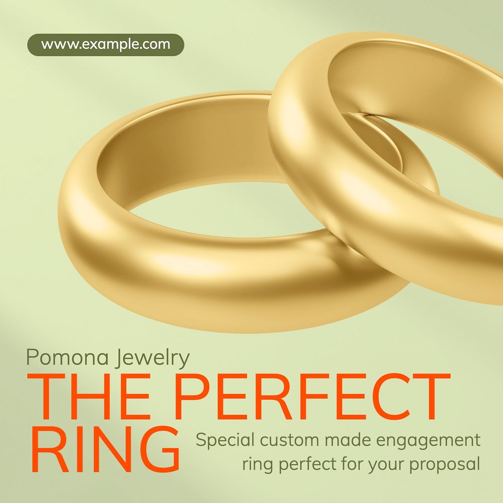 The perfect ring Instagram post template, editable text