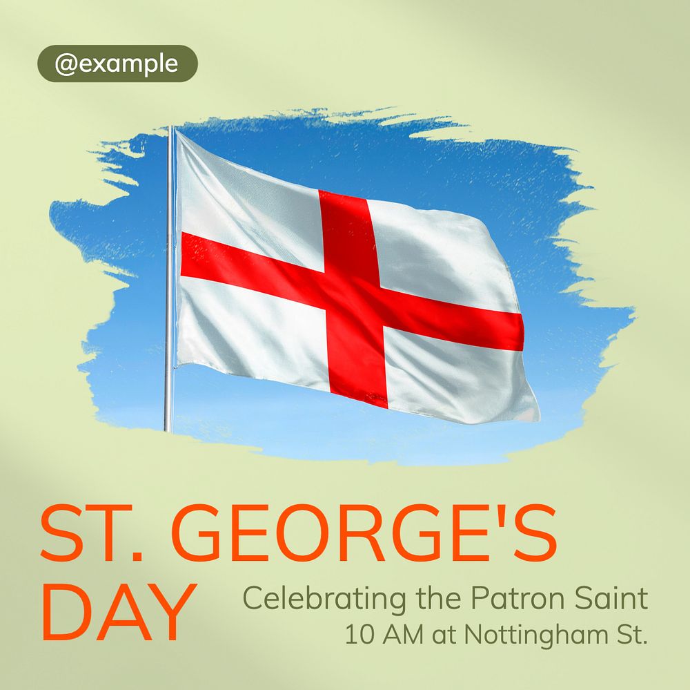 St George's day Instagram post template, editable text