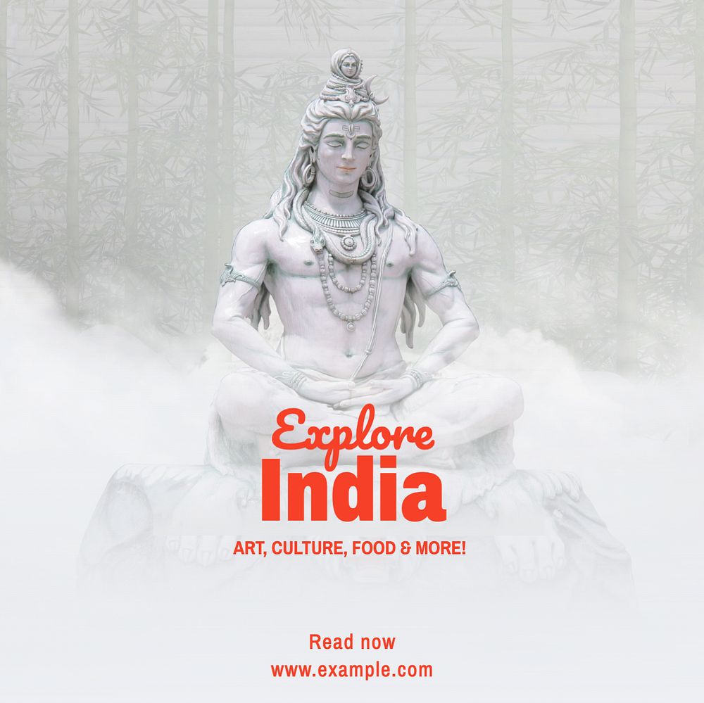 Indian art & culture  Instagram post template, editable text