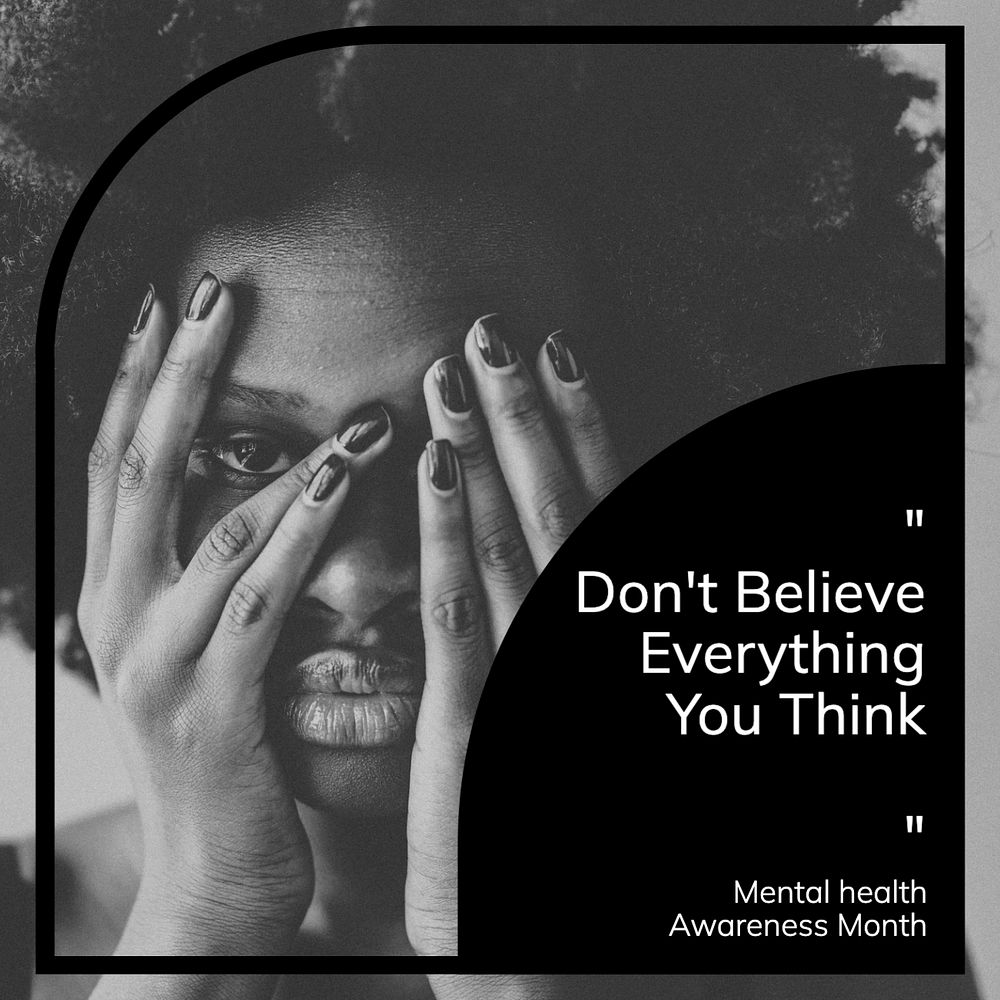 Mental health awareness Instagram post template, editable design