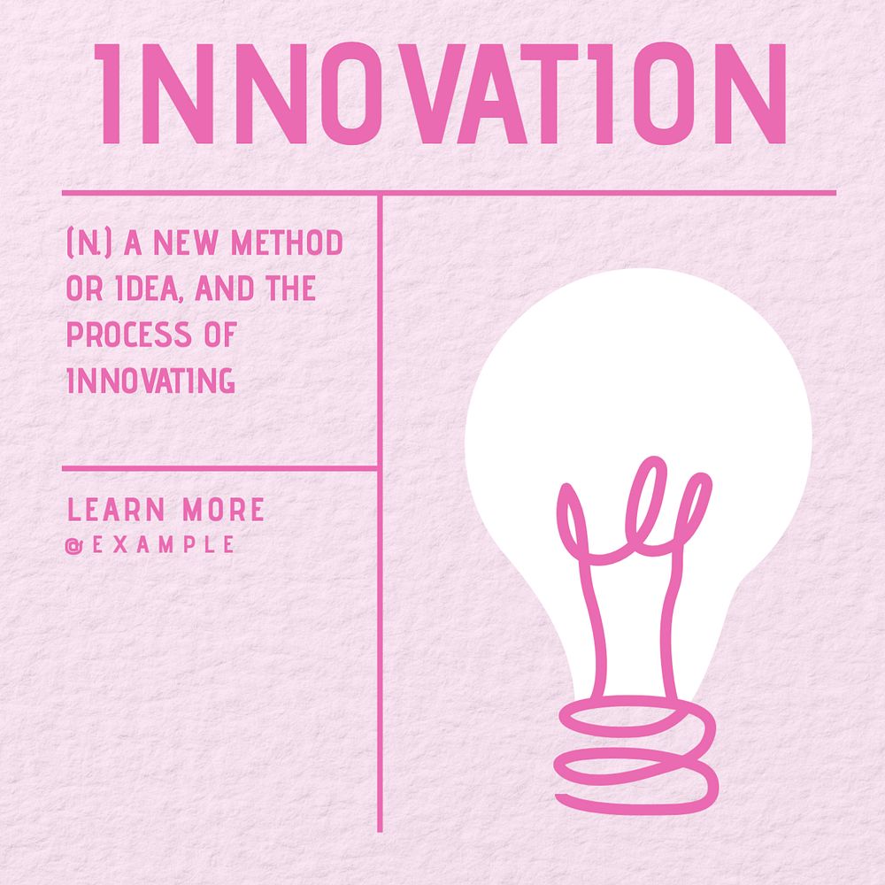 Innovation Instagram post template, editable design