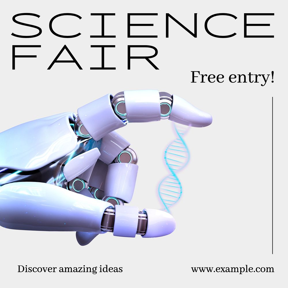 Science fair Instagram post template, editable text