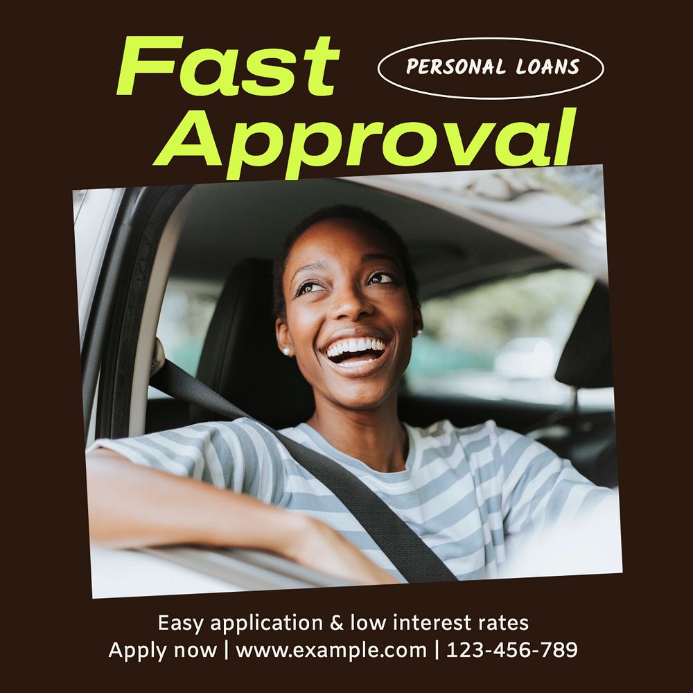 Fast approval Instagram post template, editable text