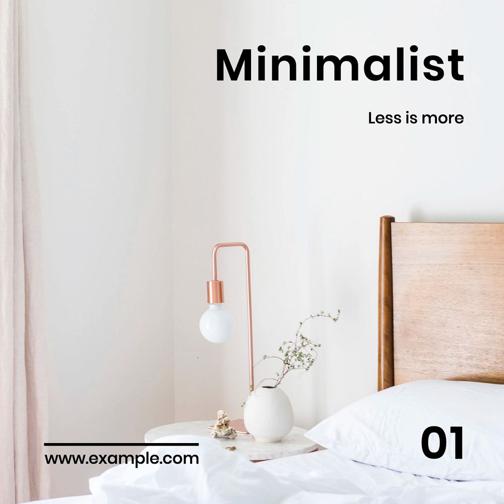 Minimalist Instagram post template, editable text