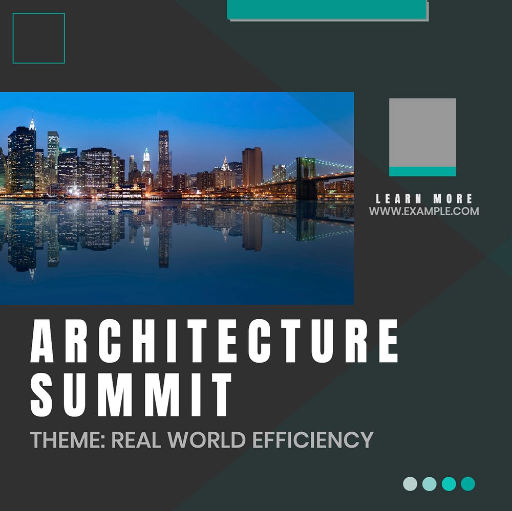 Architecture summit Instagram post template, editable text