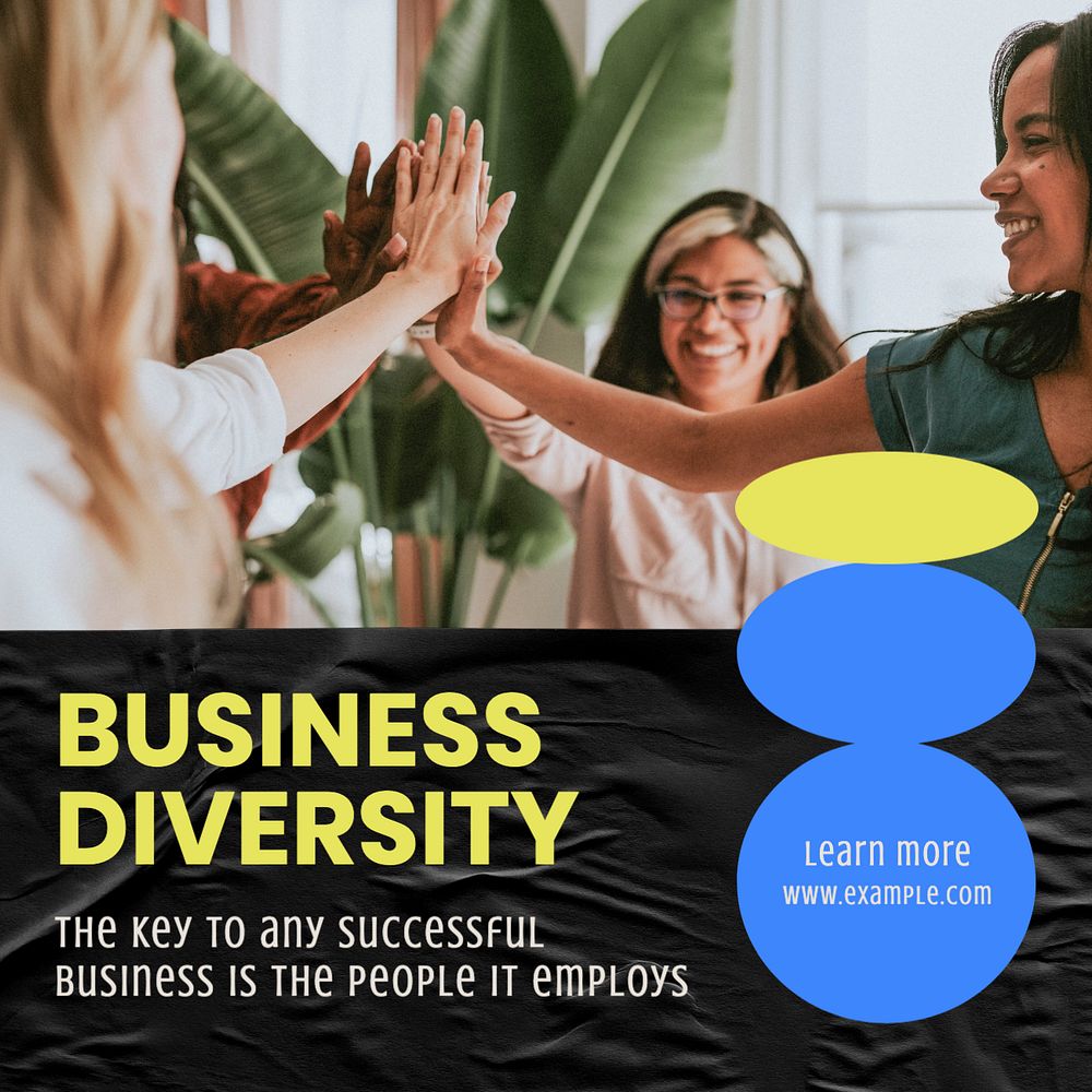 Business diversity Instagram post template, editable text