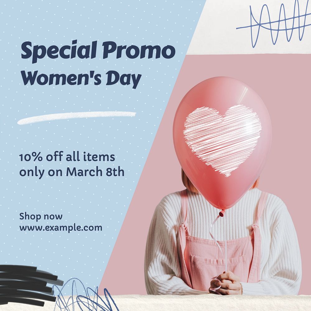 Special promo Instagram post template, editable text