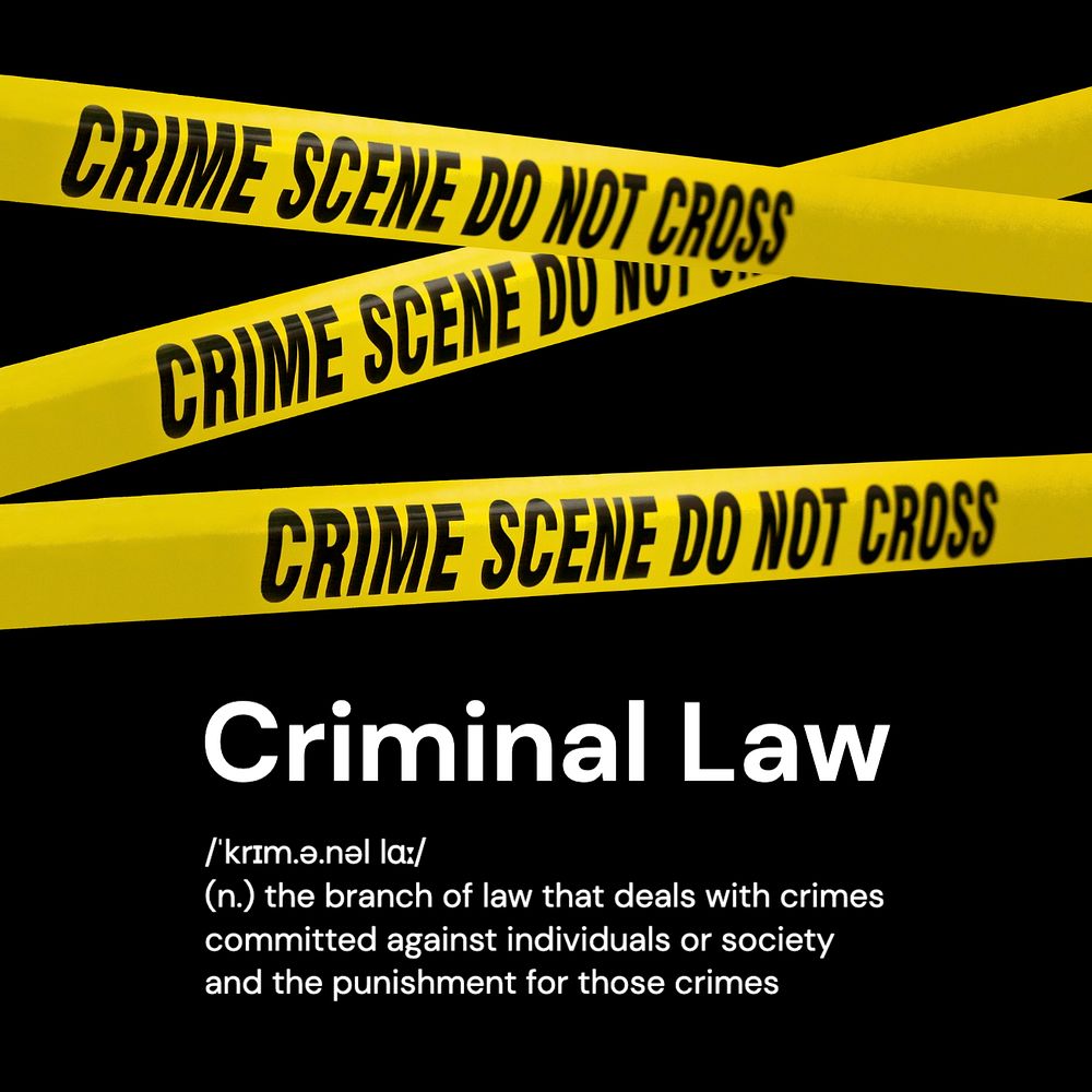 Criminal law Instagram post template, editable design