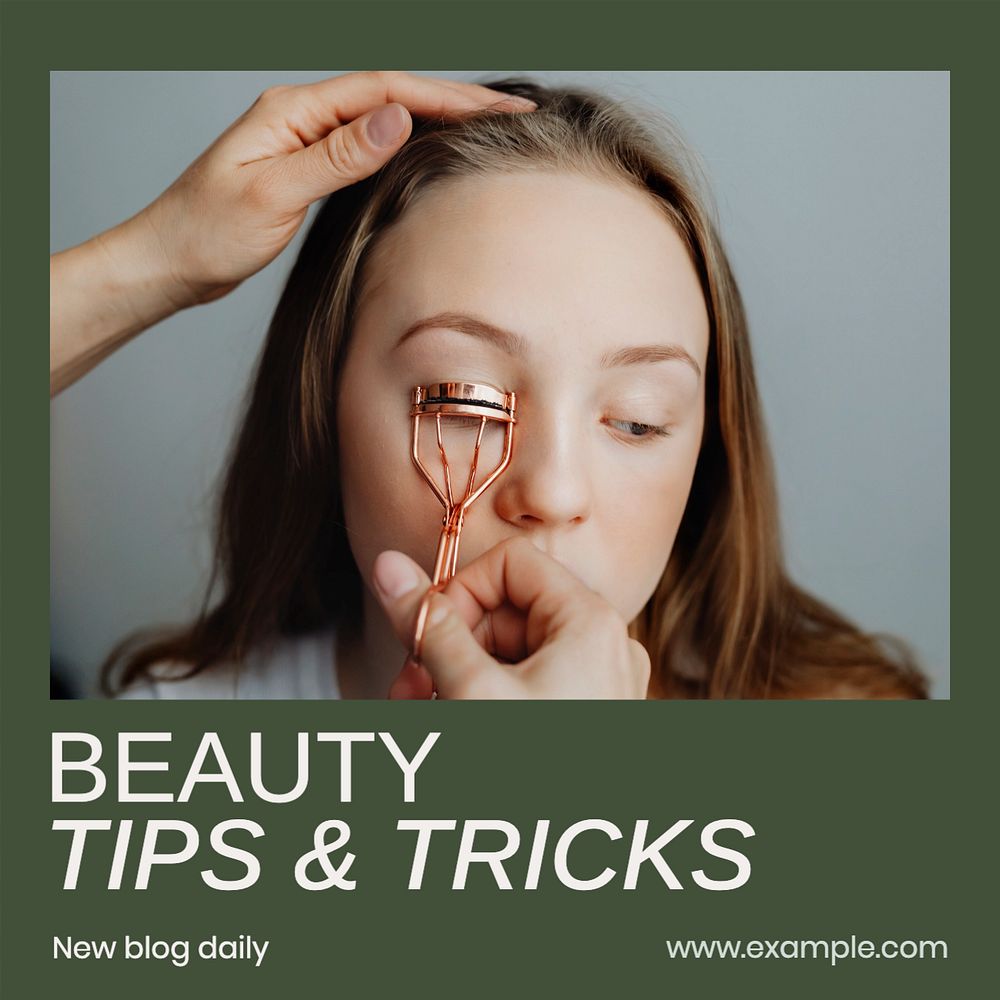 Beauty tips & tricks  Instagram post template, editable text