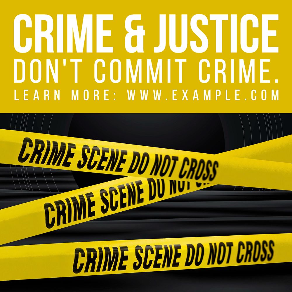 Crime & justice Instagram post template, editable design