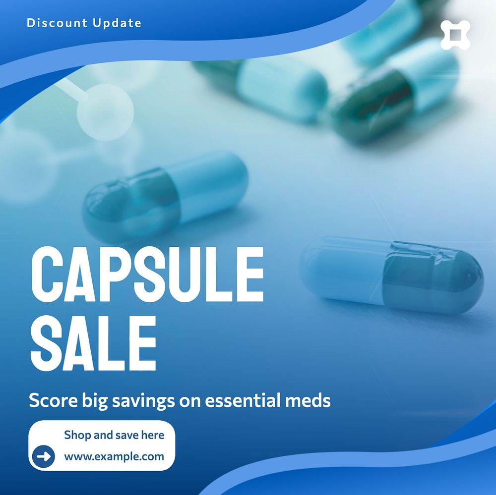 Capsule sale Instagram post template, editable text