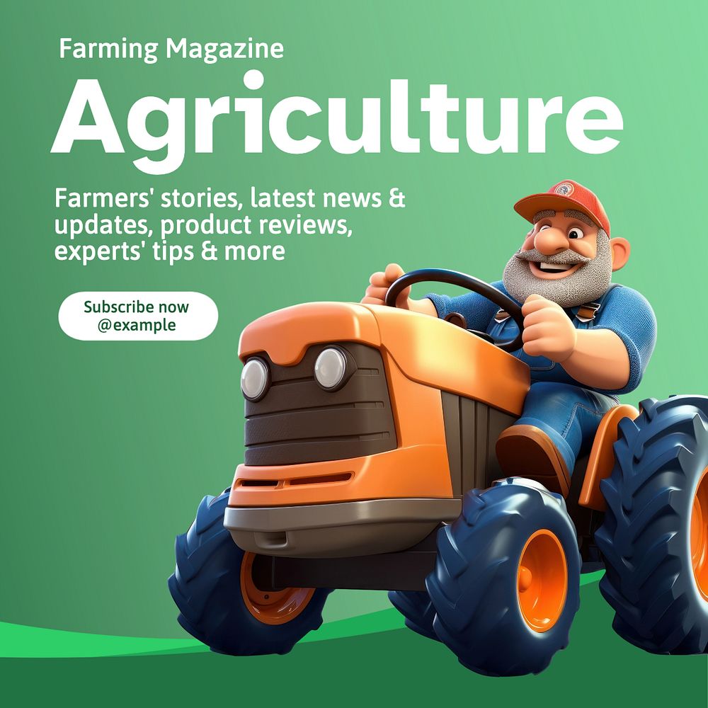 Agriculture & farming Instagram post template, editable text