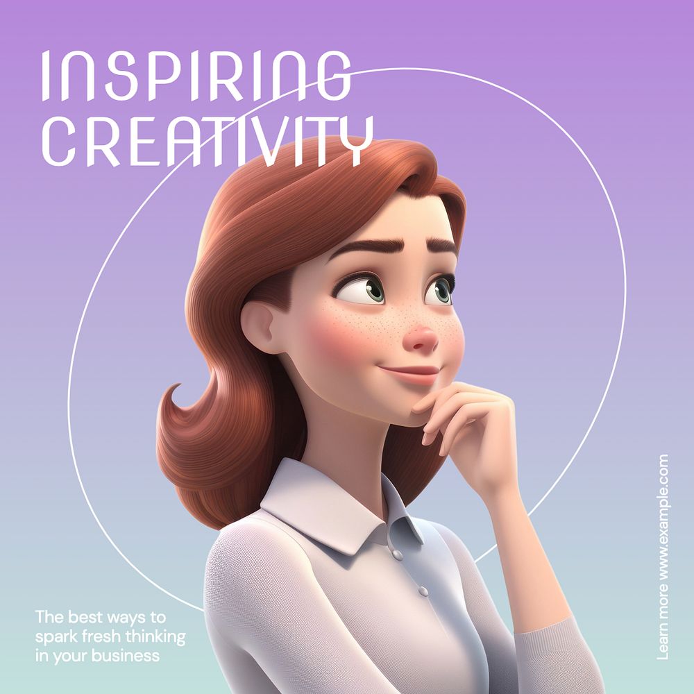 Inspiring creativity Instagram post template, editable text