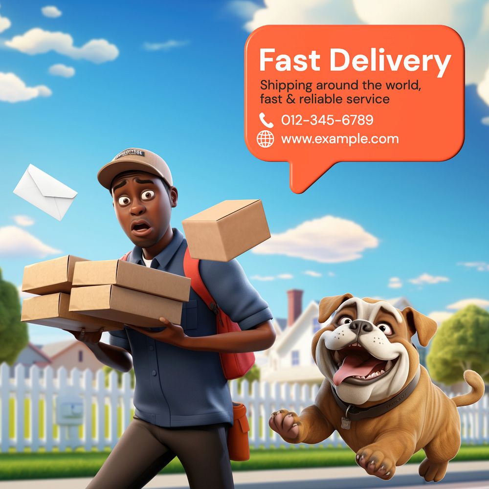 Fast delivery Instagram post template, editable text