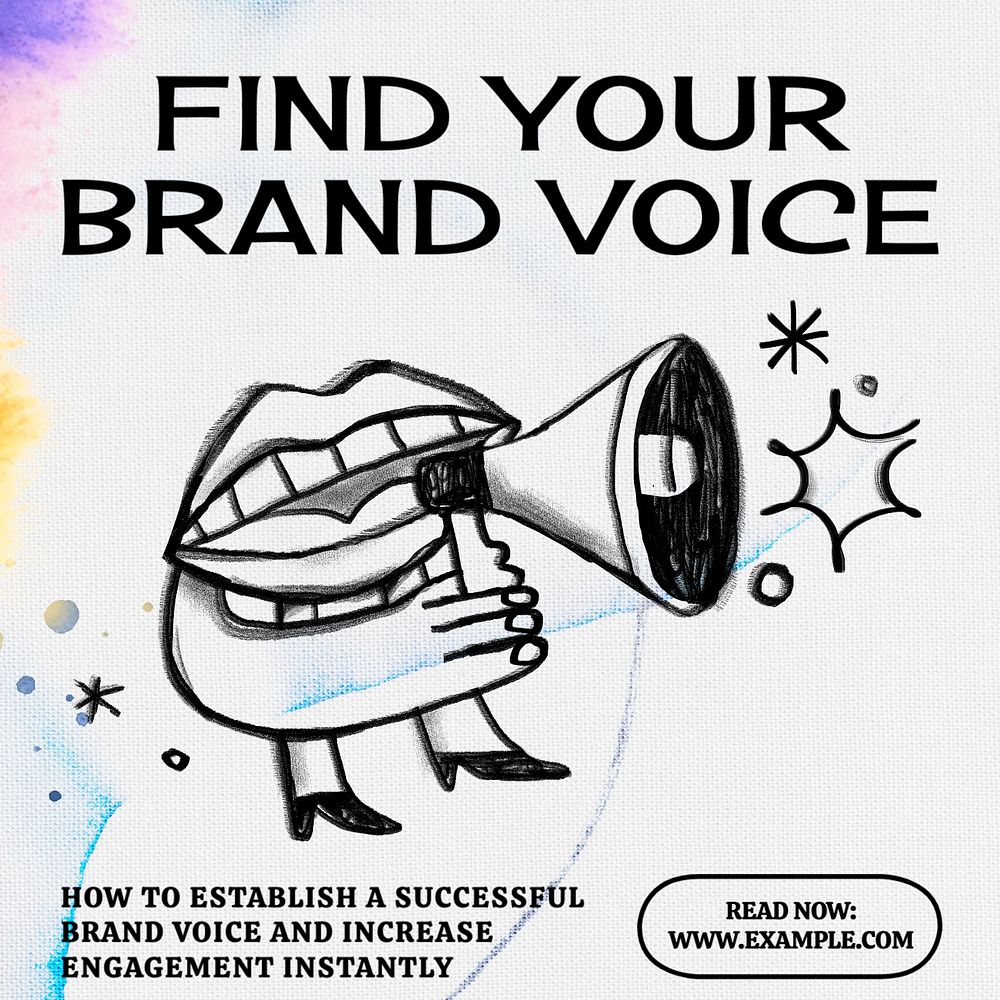 Find your brand voice Instagram post template, editable design