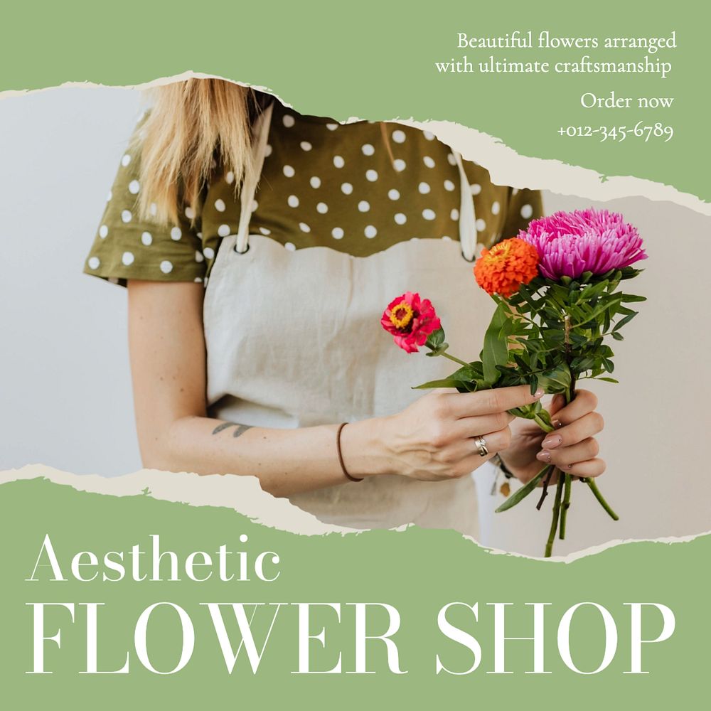 Flower Shop Instagram Post Template Premium Editable Template Rawpixel