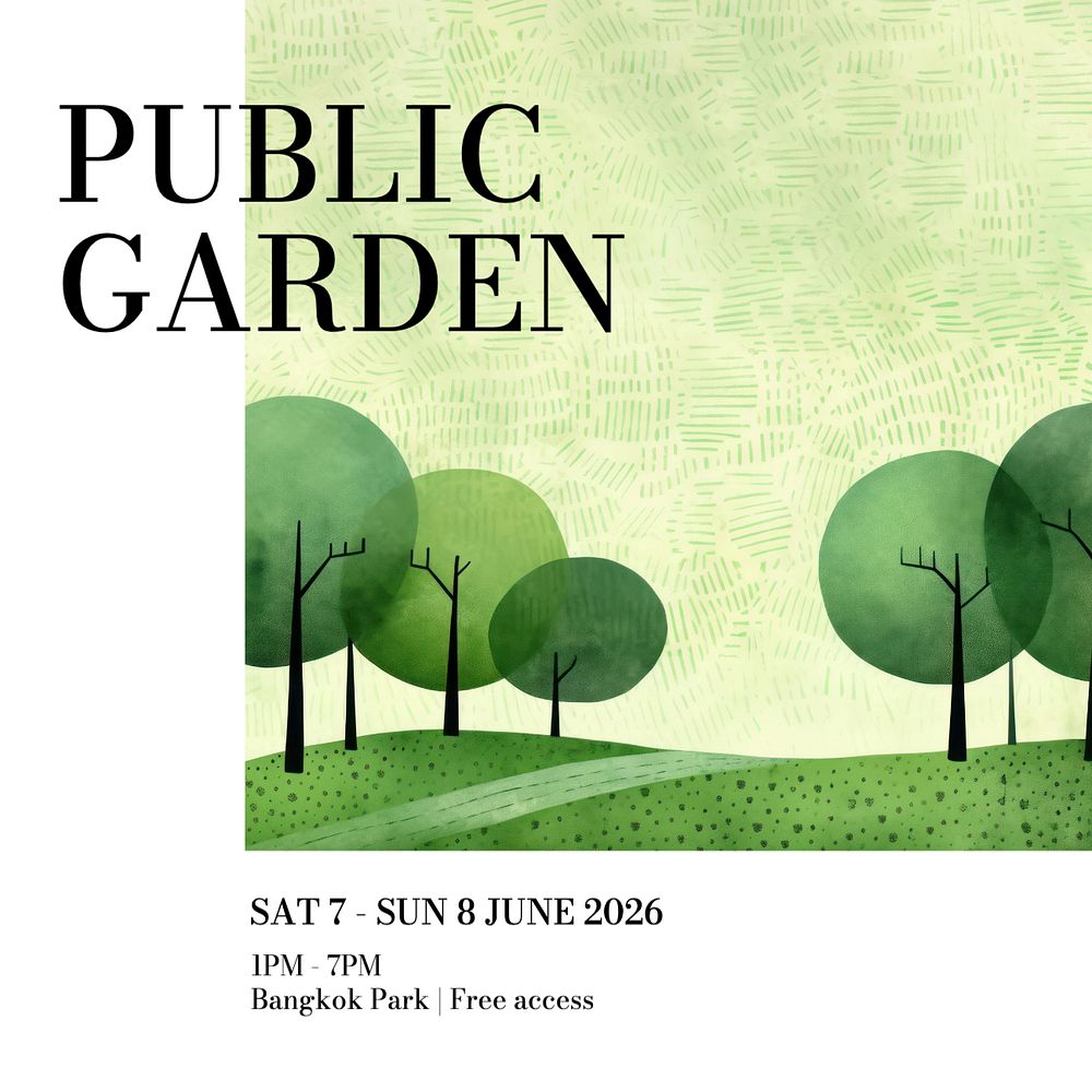 Public garden Instagram post template, editable text