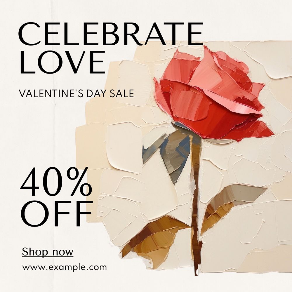 Celebrate love sale Instagram post template, editable text