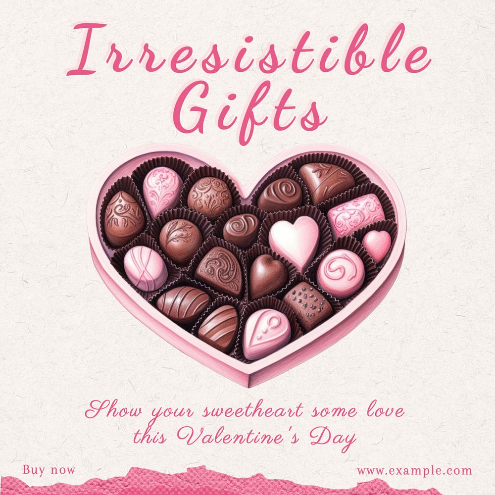 Irresistible gifts Instagram post template, editable text