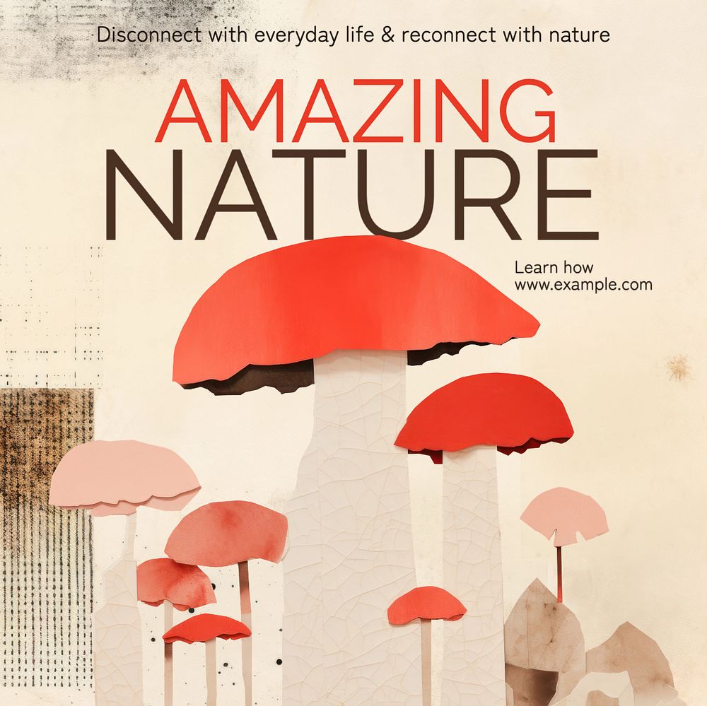 Amazing nature Instagram post template, editable text