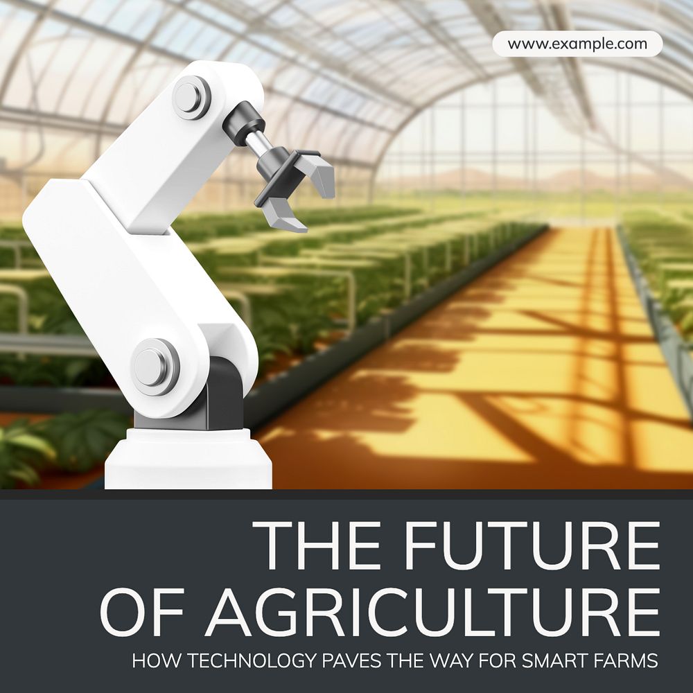 Agriculture's future Instagram post template, editable text