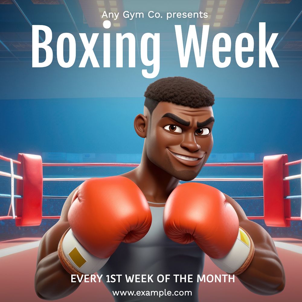 Boxing week Instagram post template, editable text