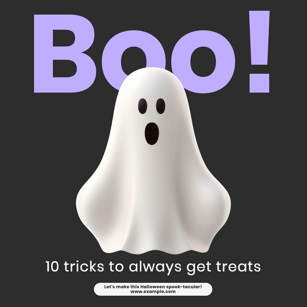 Halloween tricks Instagram post template, editable text