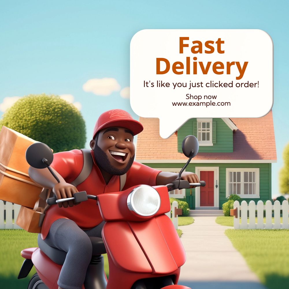 Fast delivery Instagram post template, editable text