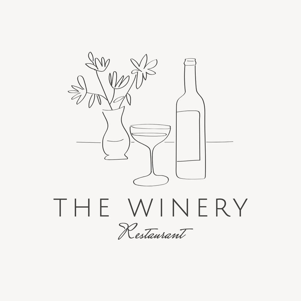 Restaurant logo template, editable text