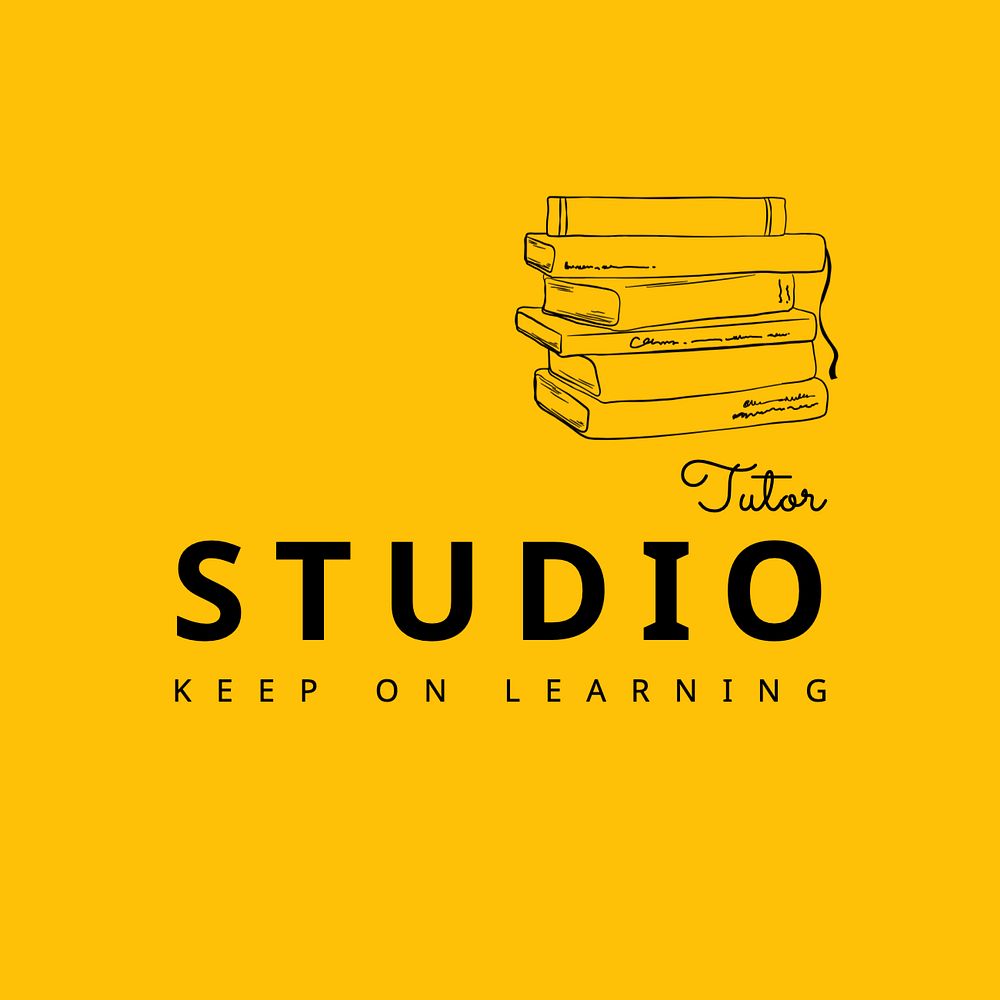 Studio logo template, editable text